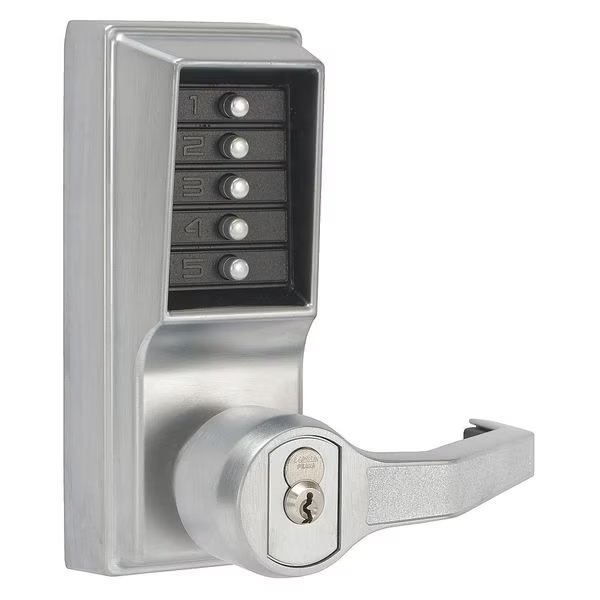 Push Button Lock, Entry, Key Override, Simplex, Mfr#: LR1076B26D41