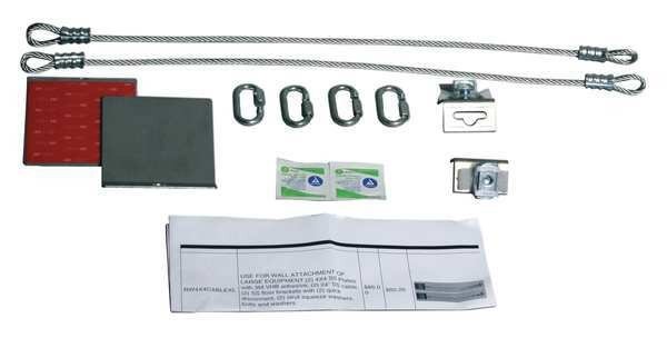 Adhesive Plate Assembly, Wall Bracket, Quakehold!, Mfr#: RW4X4CABLEXL