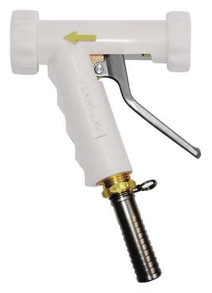 Water Saver Hot/Cold Spray Nozzle, 3/4" Female, 150 psi, 5.3 gpm, White, Sani-Lav, Mfr#: N81W20