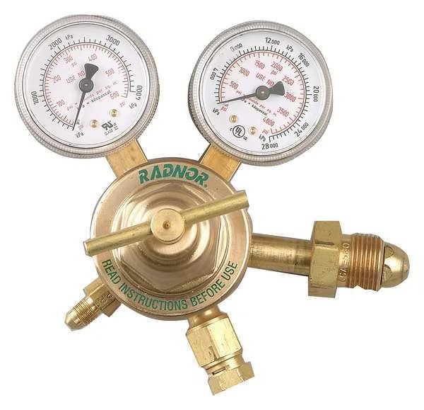 Purge Regulator, Single Stage, CGA-580, 10 to 500 psi, Use With: Nitrogen, Radnor, Mfr#: RAD64003044