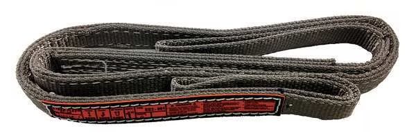 Synthetic Web Sling, Type 3, 8 ft L, 2 in W, Nylon, Gray, Stren-Flex, Mfr#: EEF-1-902ME-08