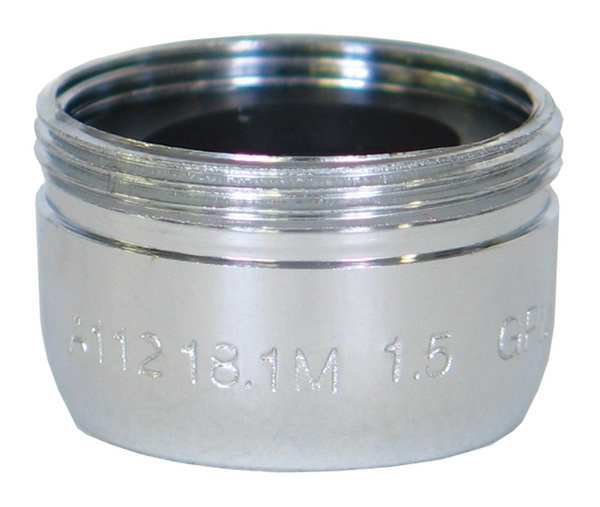 1.5 gpm Aerated Outlet, 15/16"-27, 55/64"-27 Thread Size, Chrome, Metal, Kissler, Mfr#: AB83-1000