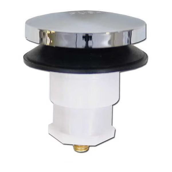Tub Drain Stopper, 1-1/4 in Overall Dia, Fits Max Drain Size of 1-3/16 in, Toe Touch, Plastic, Kissler, Mfr#: 58-7153