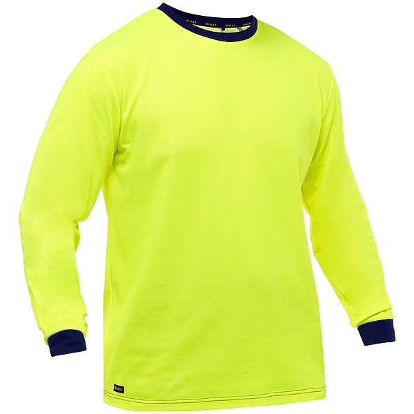 High-Visibility Shirt, Cotton, Polyester, Yellow, L