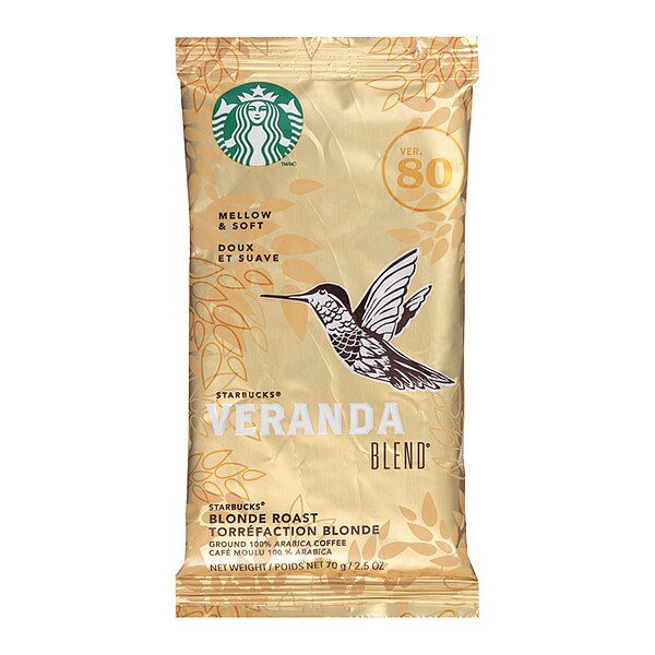 Coffe, Ground, Veranda, 2.5 oz., PK18, Starbucks, Mfr#: SBK12411961