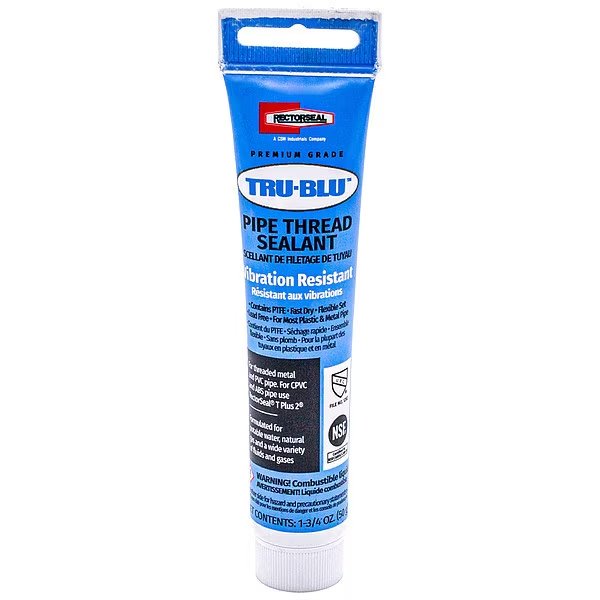 Pipe Thread Sealant 1.8 fl oz, Tube, Tru-Blu, Blue, Paste, Rectorseal, Mfr#: 31780