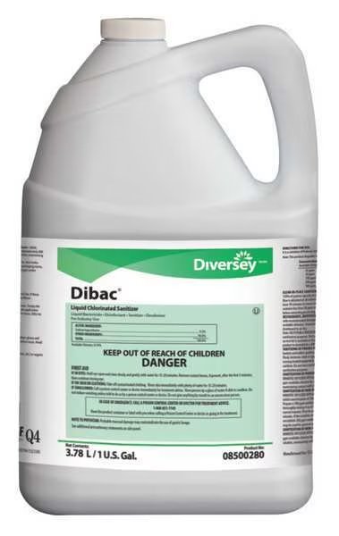 Dishwasher Sanitizer, 1 gal., Yellow, PK4, Diversey, Mfr#: 08500280.