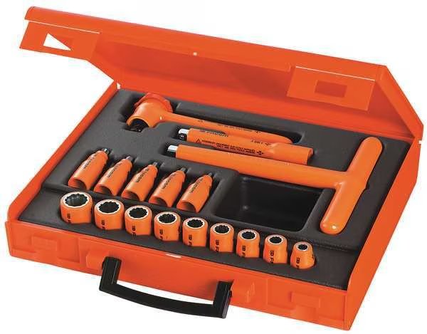 Insulated Socket Wrench Set, 17 pc., Facom, Mfr#: FC-J.401AVSE