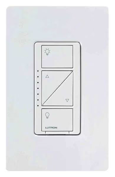Lighting Dimmer, 1-Pole, 120V, White, Lutron, Mfr#: PD-6WCL-WH