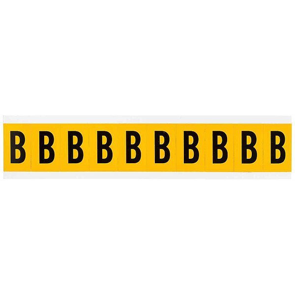 Letter Label, B, 1-1/2in.Hx7/8in.W, Brady, Mfr#: 1530-B