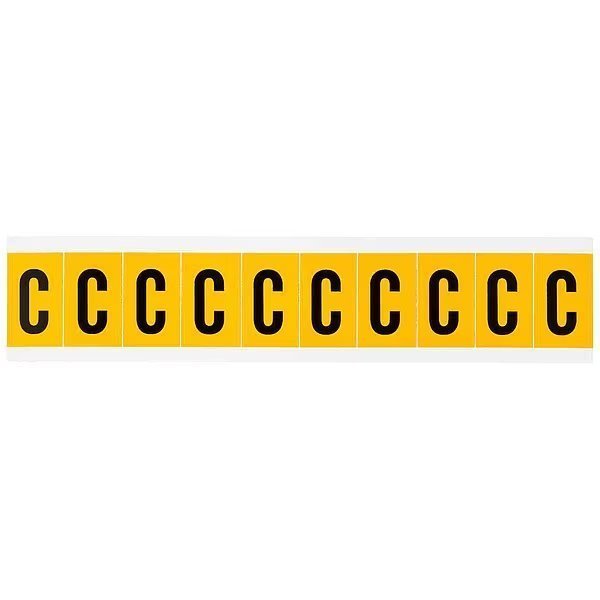 Letter Label, C, 1-1/2in.Hx7/8in.W, Brady, Mfr#: 1530-C
