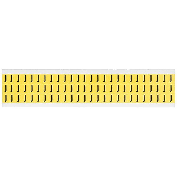 Letter Label, J, 1/2in.Hx11/32in.W, Vinyl, Brady, Mfr#: 3410-J