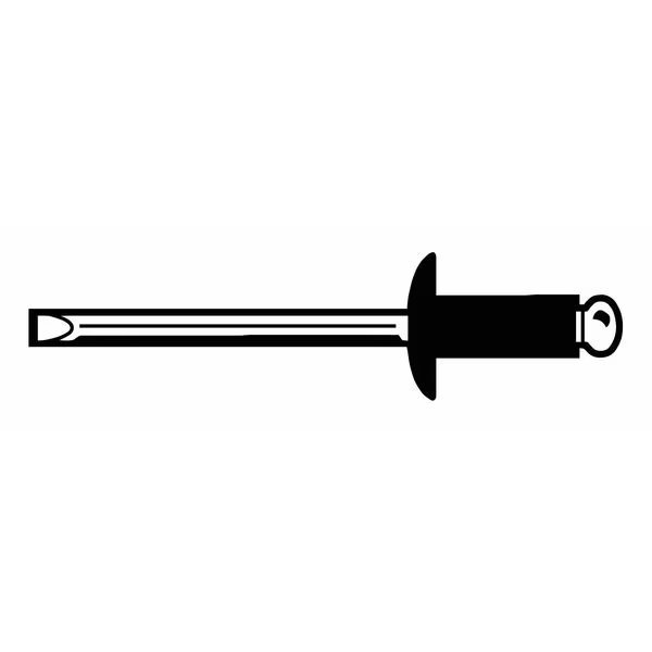 Blind Rivet, Dome Head, 1/8 in Dia., 9/32 in L, Aluminum Body, 500 PK, EnjoyTool Select, Mfr#: U33190.012.0042