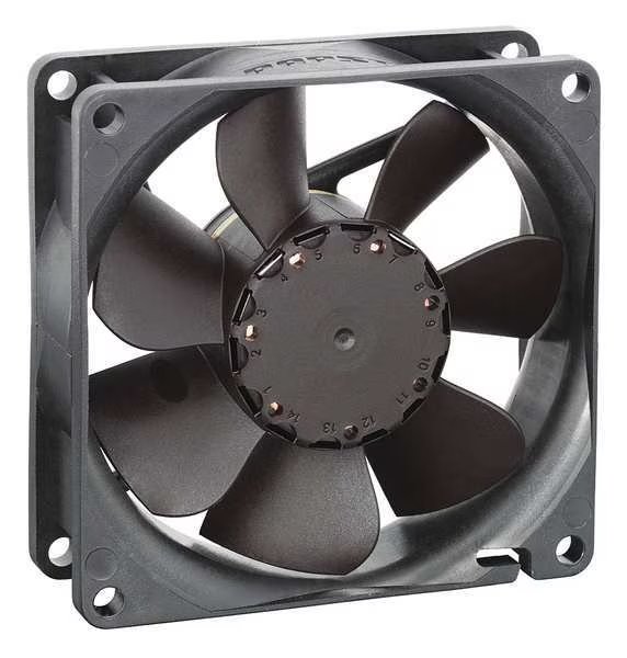 Axial Fan, Square, 24V DC, 1 Phase, 34.1 cfm, 3 5/32 in W., Ebm-Papst, Mfr#: 8414NMU