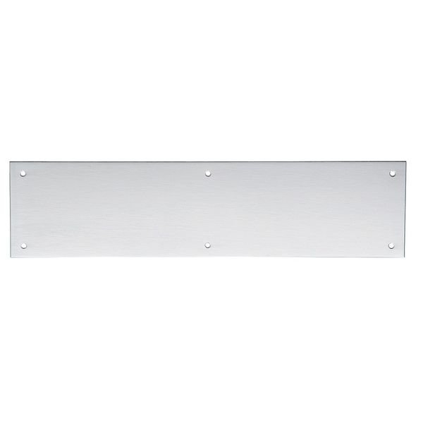 Door Push Plate, Stainless Steel, 16"L x 4"W, 0.050" Proj., Ives, Mfr#: 8200 US32D 4X16