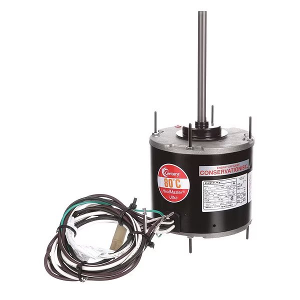 Condenser Fan Motor, 1/4 HP, 1075 rpm, 1-Ph, Century, Mfr#: FEH1026SU