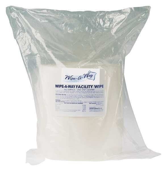 Bag, 800 Wipes, 10 in x 8 in, Wipe-A-Way, Mfr#: WA-800