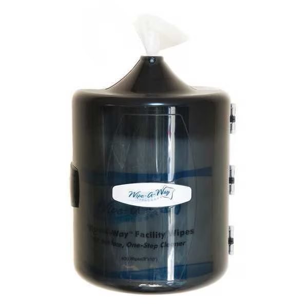 Wipe-A-Way Center Pull Dispenser, Black, Wipe-A-Way, Mfr#: WA-FAC-DISP