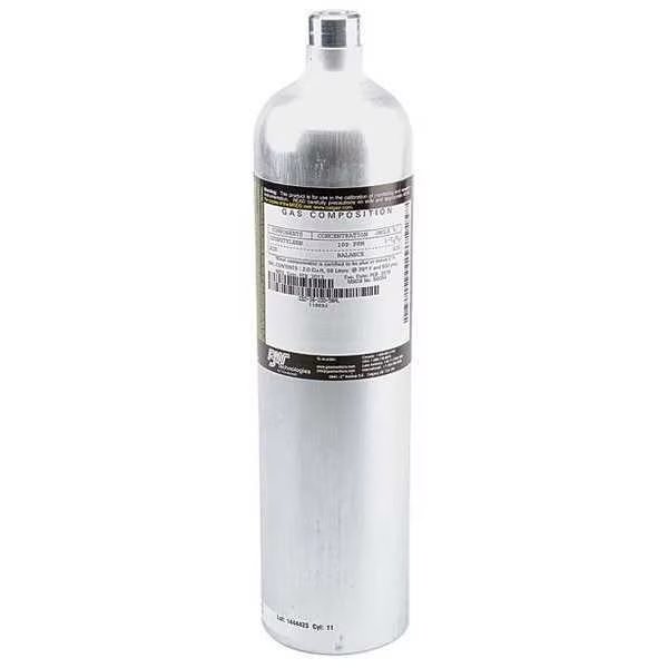 Calibration Gas, 25 ppmH2S, 0.5Percent, 58L, Honeywell, Mfr#: CG-QT58-1