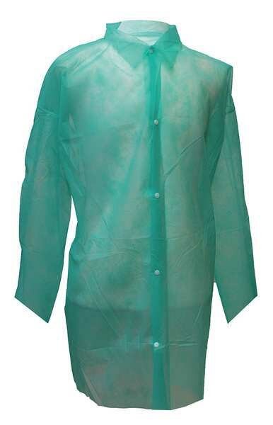 Disposable Lab Coat, XL, Green, PK30, Action Chemical, Mfr#: PP110G-XL