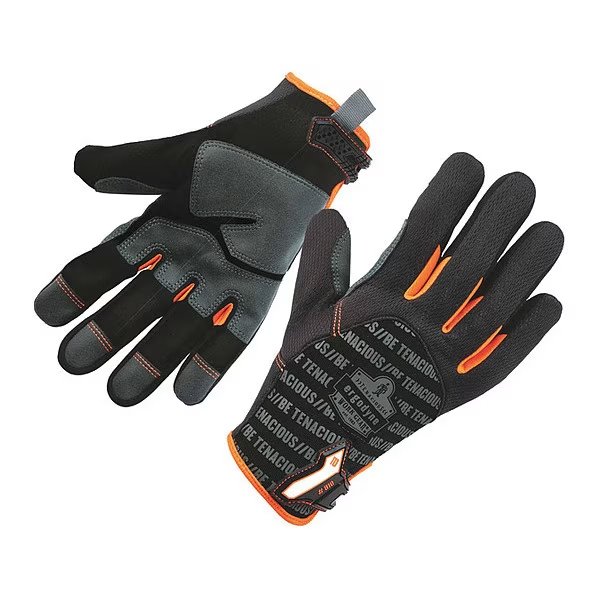 Mechanics Gloves, XL, Black/Gray, Proflex By Ergodyne, Mfr#: 810