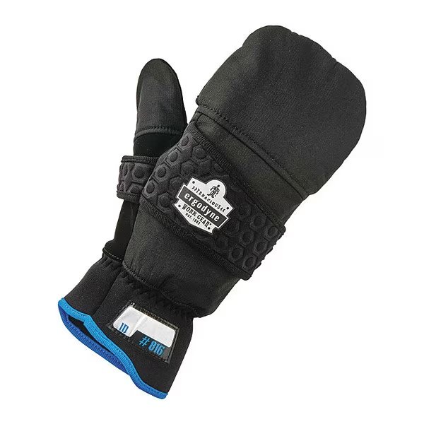 Thermal Gloves, Black, Synthetic Leather Palm, Proflex By Ergodyne, Mfr#: 816
