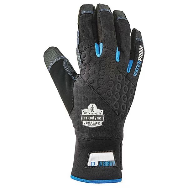 Utlty Gloves, Perf Thrml Wtrprf, Blk, S, PR, S Black, Proflex By Ergodyne, Mfr#: 818WP