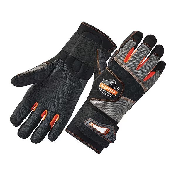 Gloves, Anti-Vibe, Wrist Supprt, Blk, S, PR, Proflex By Ergodyne, Mfr#: 9012