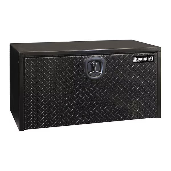 18x18x30 Inch Black Steel Underbody Truck Box With Aluminum Door, Buyers Products, Mfr#: 1702503