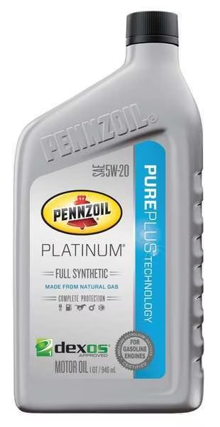 Engine Oil, 5W-20, Synthetic, Platinum, 1 Qt., Pennzoil, Mfr#: 550022686