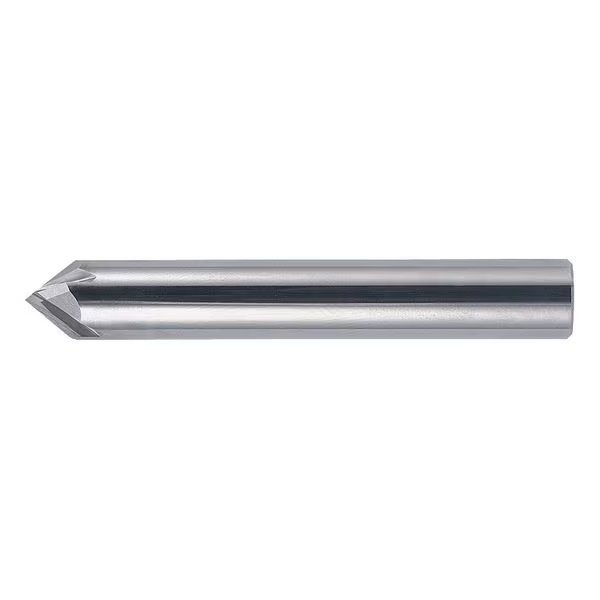 4-Flute Carbide Single End 90° Chamfer Tool Cleveland CEM-CH-4R Bright 1/2" x 1/2" x 3", Cleveland, Mfr#: C66227