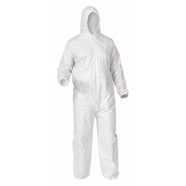 Coveralls, 25 PK, White, KleenGuard(TM) A35, Zipper, Kleenguard, Mfr#: 38937
