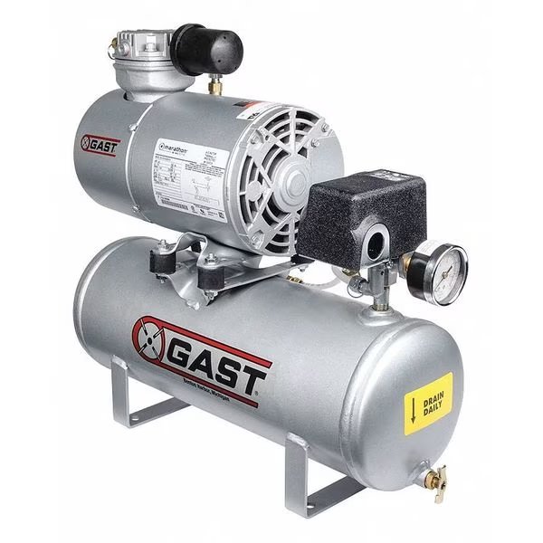 4/Skid 1Hab-11T-M100X Piston Pump Tank, Gast, Mfr#: 1HAB-11T-M100X
