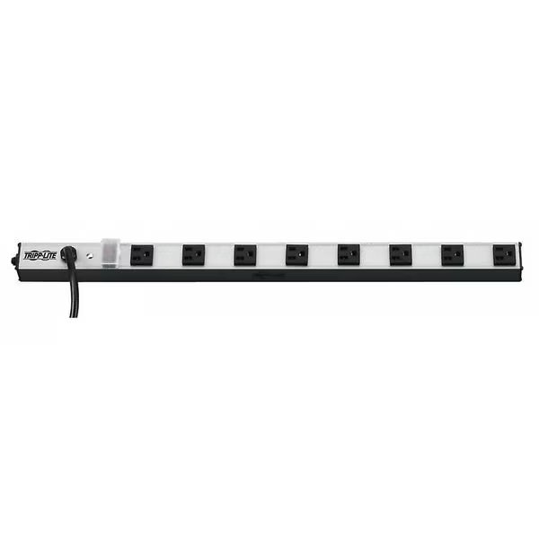 Outlet Strip, 15A, 8 Outlet, 15 ft, Gray, Tripp Lite, Mfr#: PS2408
