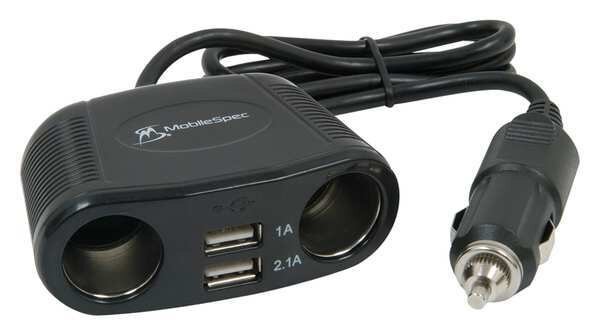 Power Adapter, 4 Outlet, 10A, Mobilespec, Mfr#: MS431USB