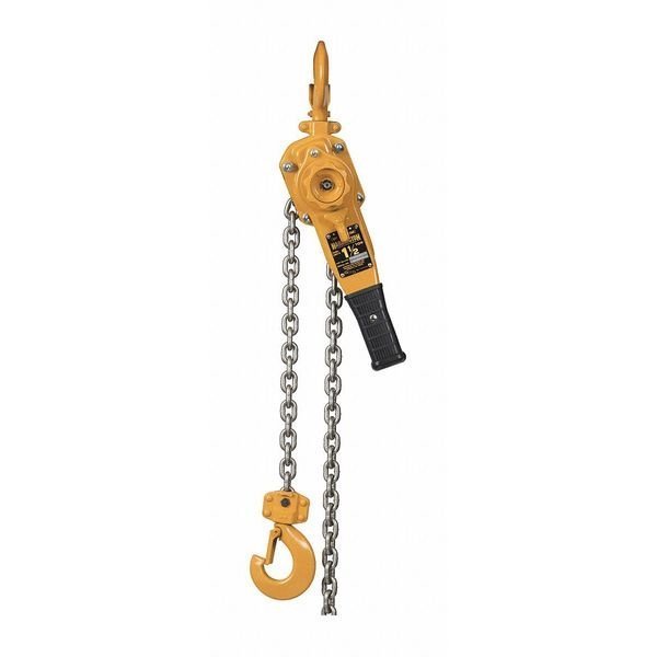 Lever Chain Hoist, 3,000 lb Load Capacity, 15 ft Hoist Lift, 1 in Hook Opening, Harrington, Mfr#: LB015-15-SYH