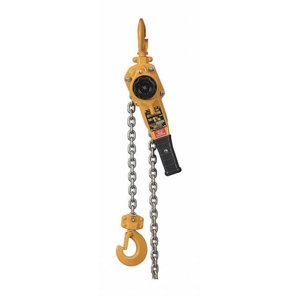 Lever Chain Hoist, 3,000 lb Load Capacity, 5 ft Hoist Lift, 1 in Hook Opening, Harrington, Mfr#: LB015-5-SC-SYH