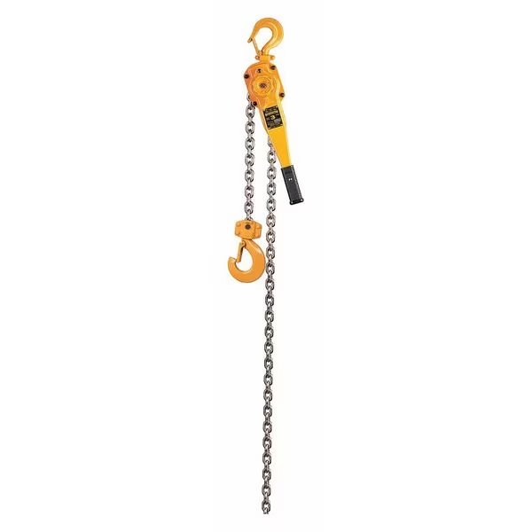 Lever Chain Hoist, 6,000 lb Load Capacity, 15 ft Hoist Lift, 1 5/16 in Hook Opening, Harrington, Mfr#: LB030-15-SYH