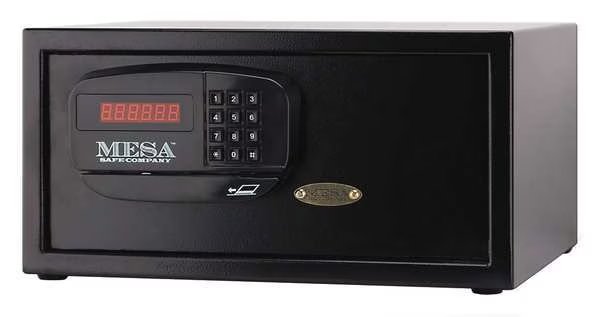 Hotel Safe, 1.2 cu ft, 35 lb, Not Rated Fire Rating, Mesa Safe Co, Mfr#: MHRC916E-BLK