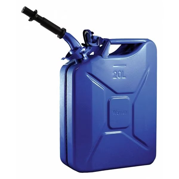 5.3 gal Blue Cold Rolled Steel Gas Can Gasoline, Wavian, Mfr#: 2238C