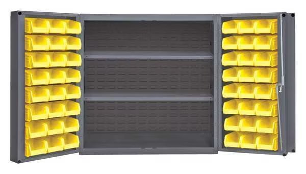 Extra-Heavy Duty Bin Cabinet, 36 in W, 36 in H, 24" D, 48 Bins, Durham Mfg, Mfr#: DC-243636-48-2S-95
