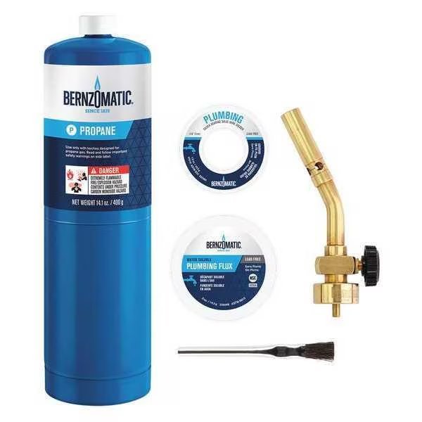 Pencil FlameTorch Plumbers Kit, 5 Pc, Bernzomatic, Mfr#: PK1001