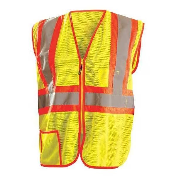 Safety Vest, Yellow, 2-Tone Class 2, 4XL, Occunomix, Mfr#: LUX-SSCLC2Z-Y4X