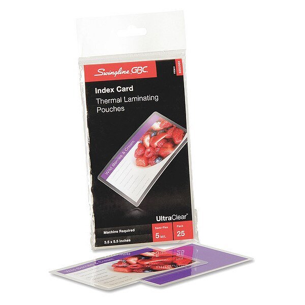 Pouch, Laminate, Indxcrd, 5Ml, PK25, Swingline Gbc, Mfr#: GBC3202002