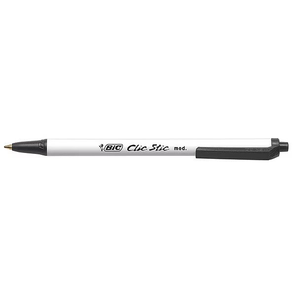 Pen, Clicstic, Bp, Rt, Med, Bk, PK12, Bic, Mfr#: CSM11BK