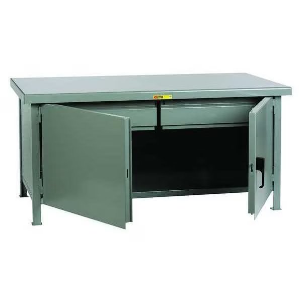 Heavy Duty Cabinet Workbench, Steel, 72 in W, 34 in Height, Little Giant, Mfr#: WWC-3072-2HD