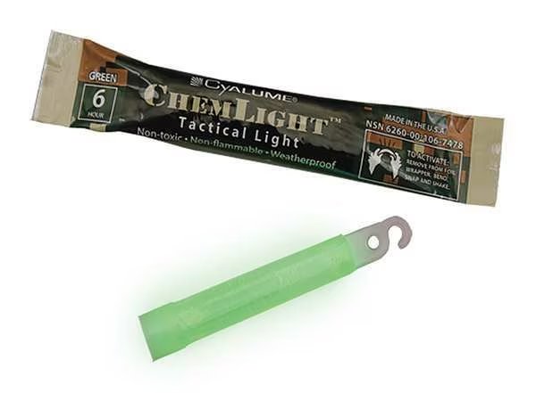 Lightstick, Green, 6 hr., 4 in. L, PK100, Chemlight By Cyalume Technologies, Mfr#: 9-74780