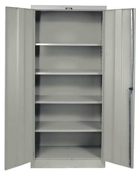 22 ga. ga. Steel Storage Cabinet, 48 in W, 72 in H, Stationary, Hallowell, Mfr#: 425S18A-HG