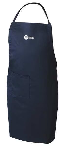 Welding Bib Apron, Classic Cloth, 100% Cotton, Fabric Weight 9 oz, 1 Pocket, 35 in Length, Black, Miller Electric, Mfr#: 247149