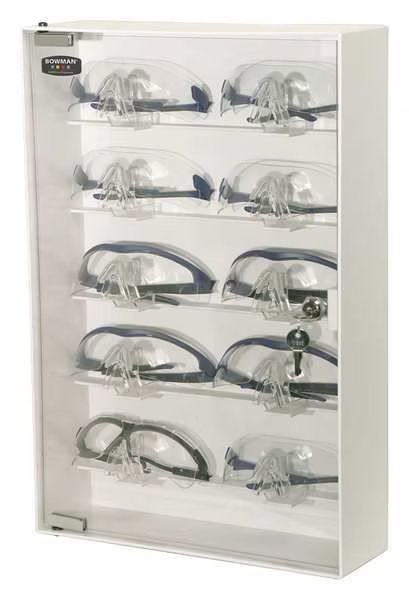 Eyewear Cabinet, White/Clear, Bowman Dispensers, Mfr#: CP-075